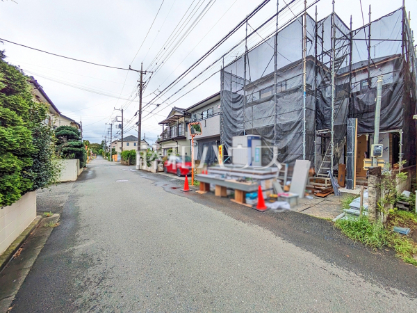 接道状況および現場風景　【武蔵村山市伊奈平６丁目】