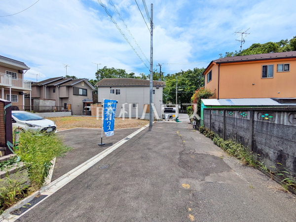 接道状況および現場風景　【世田谷区喜多見４丁目】