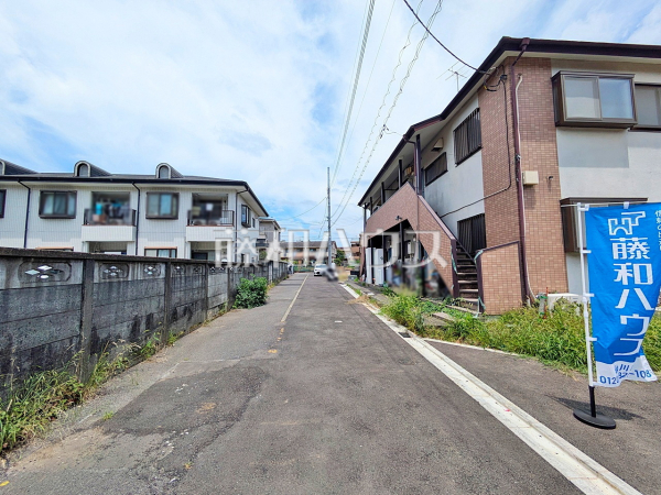 接道状況および現場風景　【世田谷区喜多見４丁目】