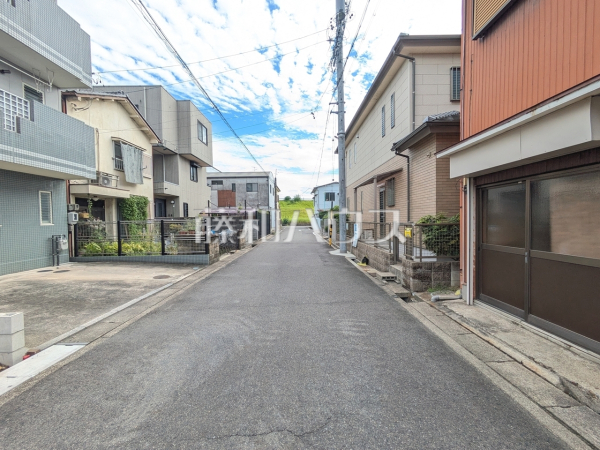接道状況および現場風景　【名古屋市北区東味鋺３丁目】
