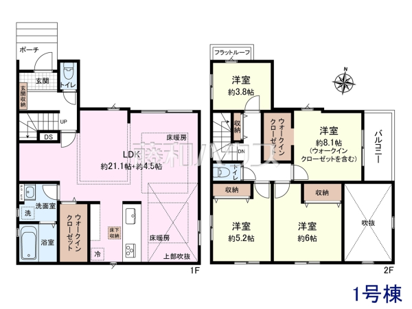 1号棟　間取図　【福岡市南区長丘２丁目】