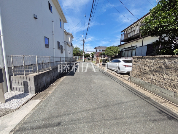 接道状況および現場風景　【福岡市早良区賀茂４丁目】