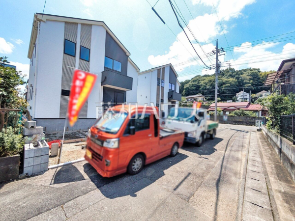 接道状況および現場風景　【八王子市上柚木】