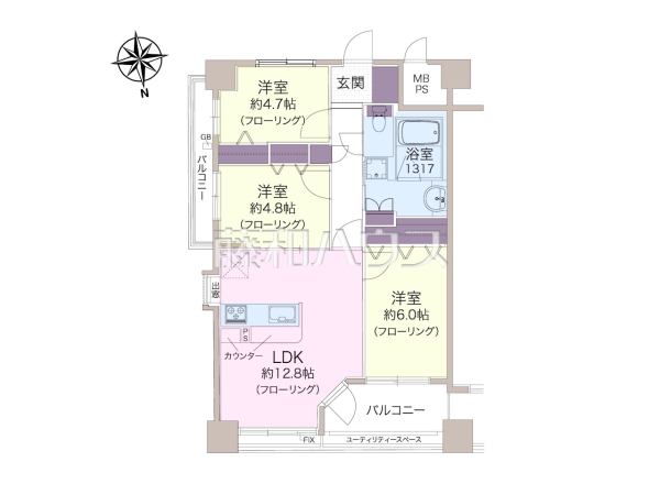 間取図　【 グエルスクエア八王子】