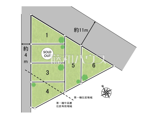 全体区画図　【昭島市昭和町４丁目】