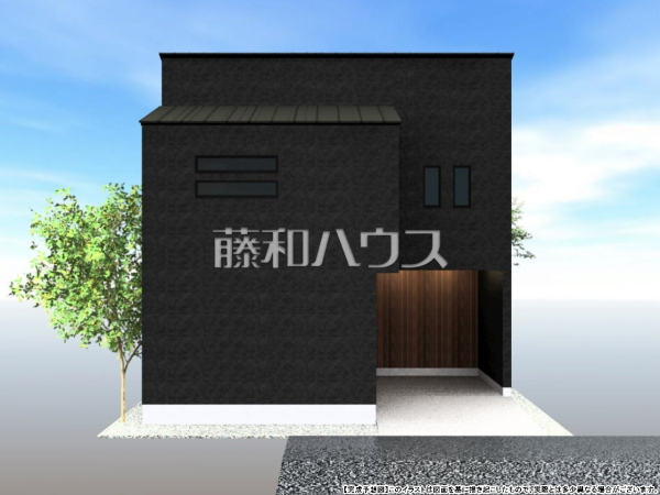 建物プラン例①（パース・外観）　【日野市大字日野】　[参考プラン] 建物価格：1,800万円（税込）　建物面積：88.19m&sup2;