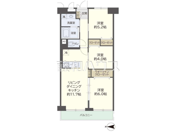 間取図　【ルネ稲城】