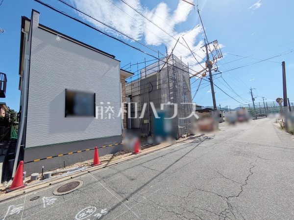 1号棟　接道状況および現場風景　【福岡市早良区有田２丁目】