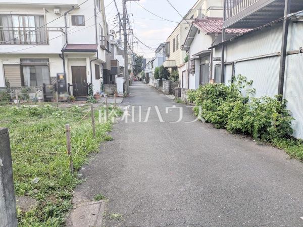 接道状況および現場風景 【調布市国領町1丁目】 接道状況および現場風景 【調布市国領町1丁目】