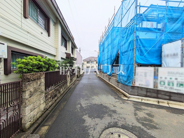 接道状況および現場風景 【杉並区井草4丁目】 接道状況および現場風景 【杉並区井草4丁目】