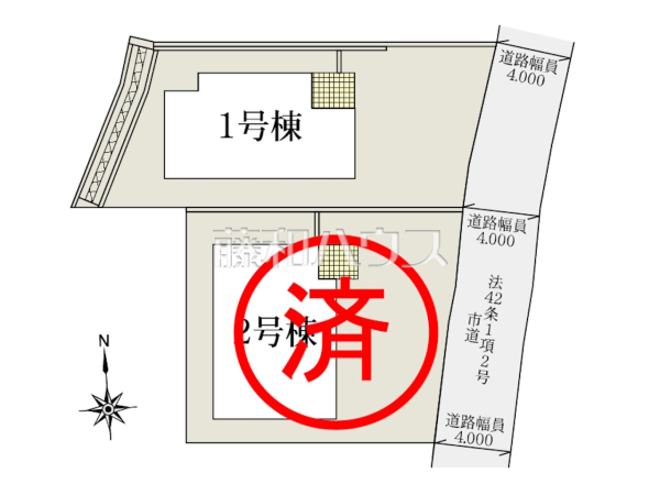全体区画図　【福岡市東区和白５丁目】
