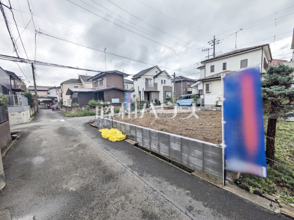 接道状況および現場風景　【所沢市大字下安松】