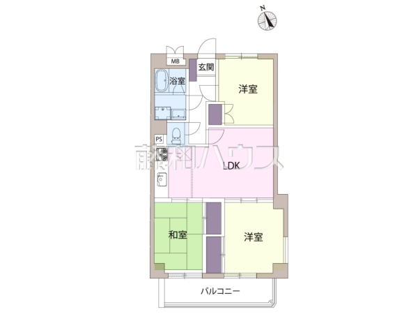 間取図　【ライオンズマンション長丘ガーデン弐番館】