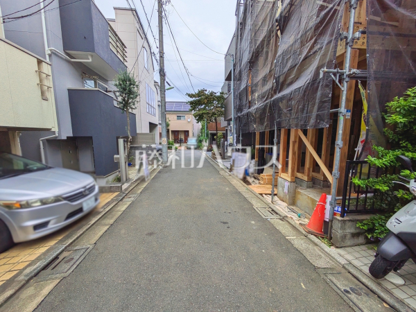接道状況および現場風景　【世田谷区深沢５丁目】