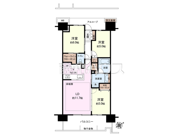 ≪間取図≫ 部屋の雰囲気や広さ・眺望・間取りの使い勝手など、是非一度、ご自身の目で確かめてみてください。 　【プラウドシティ豊田多摩平の森】