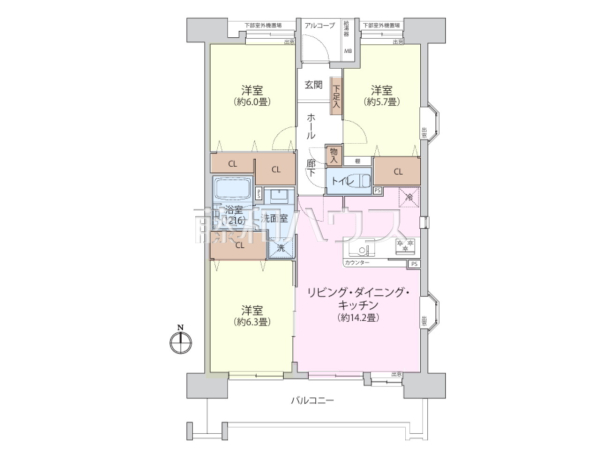 間取図 【府中グリーンハイツ4号棟】 間取図 【府中グリーンハイツ4号棟】