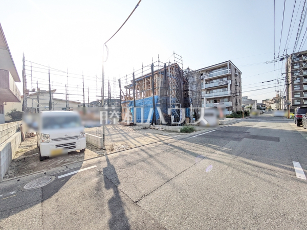 接道状況および現場風景　【福岡市南区的場１丁目】