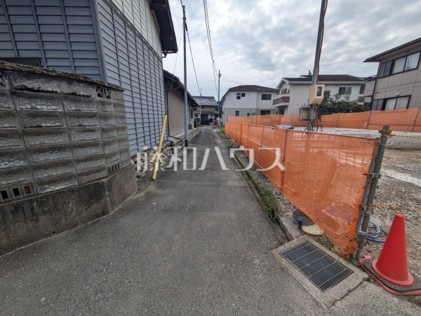 接道状況および現場風景　【北名古屋市六ツ師南屋敷】