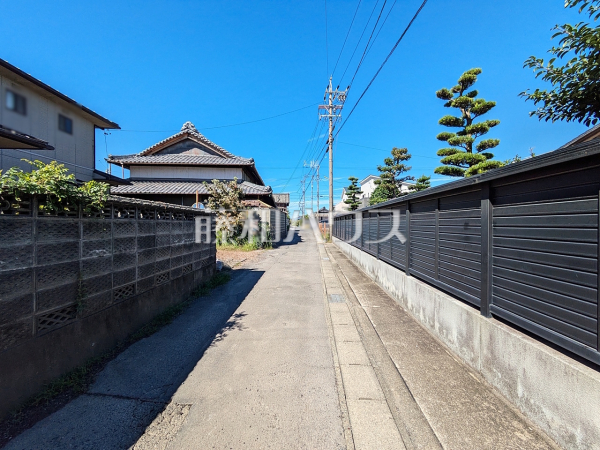 接道状況および現場風景　【北名古屋市六ツ師南屋敷】