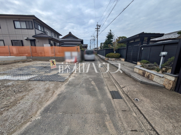 接道状況および現場風景　【北名古屋市六ツ師南屋敷】