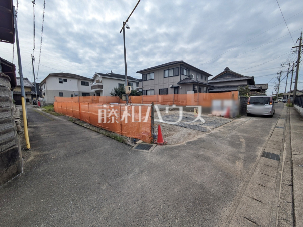 接道状況および現場風景　【北名古屋市六ツ師南屋敷】