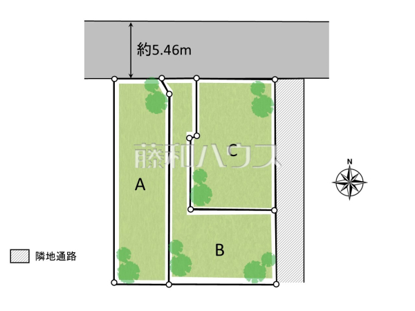 全体区画図　【小平市学園東町２丁目】