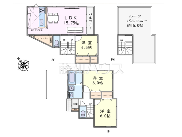 間取図 【中野区弥生町4丁目】 間取図 【中野区弥生町4丁目】