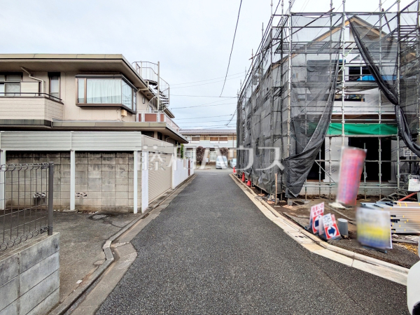 接道状況および現場風景　【練馬区上石神井１丁目】