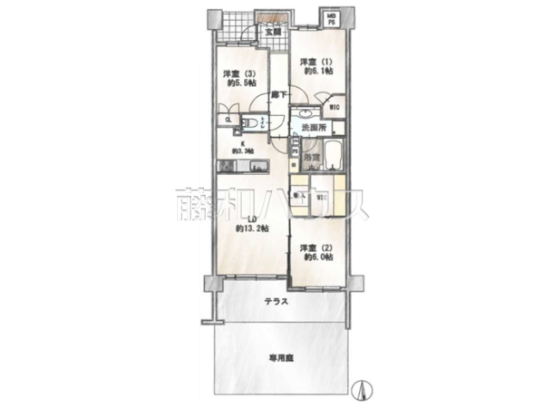 間取図 【レクセル多摩センターマークレジデンス】 間取図 【レクセル多摩センターマークレジデンス】