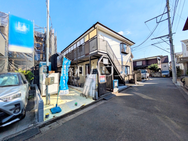 接道状況および現場風景　【三鷹市中原１丁目】