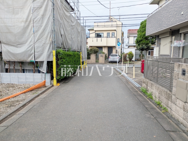 接道状況および現場風景　【狛江市猪方３丁目】