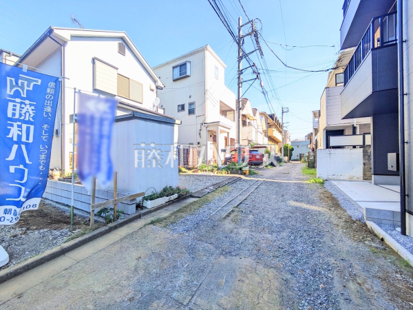 接道状況および現場風景　【和光市白子２丁目】