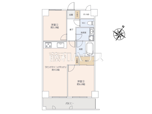 間取図　【ライオンズマンション市場前】いつでも内覧可能！ 周辺環境はもちろん、日当たりや設備仕様など、実際に行ってみないと分からないことも多くございます。是非一度、ご自身の目で確かめてみてください！
