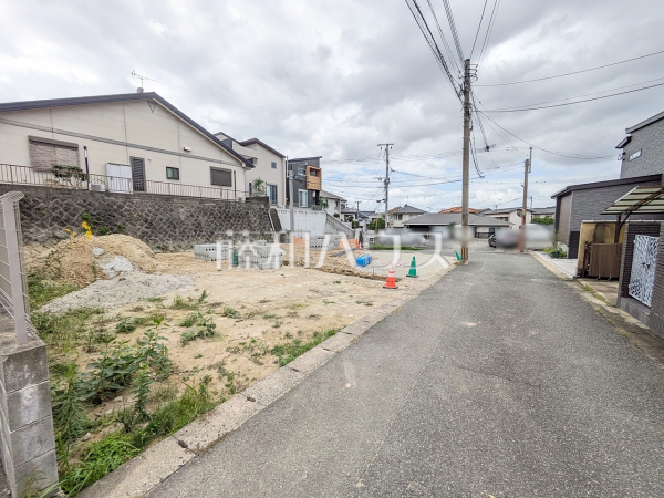 2号地　接道状況および現場風景　【福岡市南区皿山３丁目】