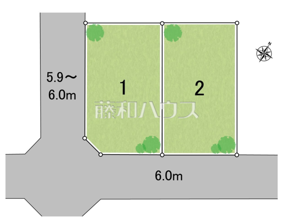 全体区画図　【福岡市南区柏原６丁目】