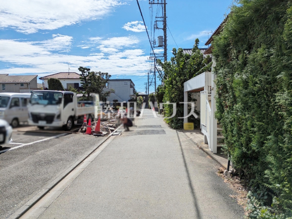接道状況および現場風景　【狛江市猪方３丁目】