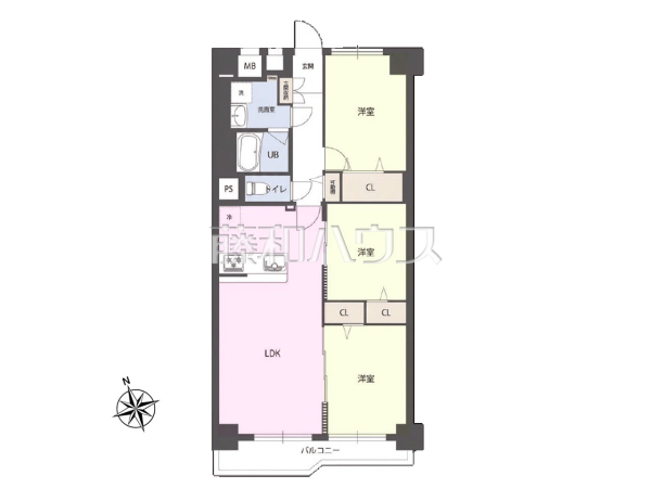 間取図　【ライオンズマンション調布Ｂ棟】