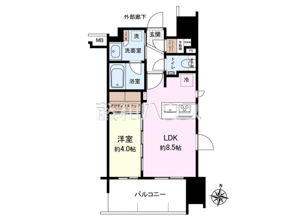間取図　【デュオヴェール川口芝テラス】