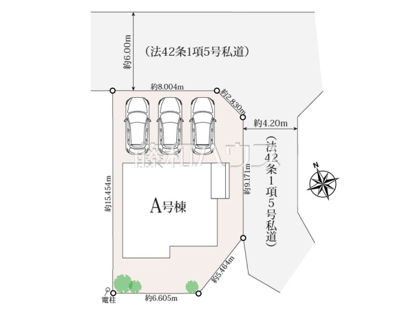 区画図 【所沢市林3丁目】 区画図 【所沢市林3丁目】