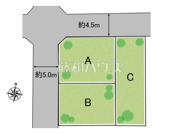 全体区画図　【東久留米市南沢５丁目】