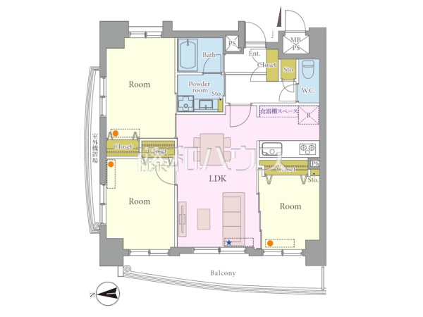 間取図 【ライオンズステーションプラザ姪浜】 間取図 【ライオンズステーションプラザ姪浜】