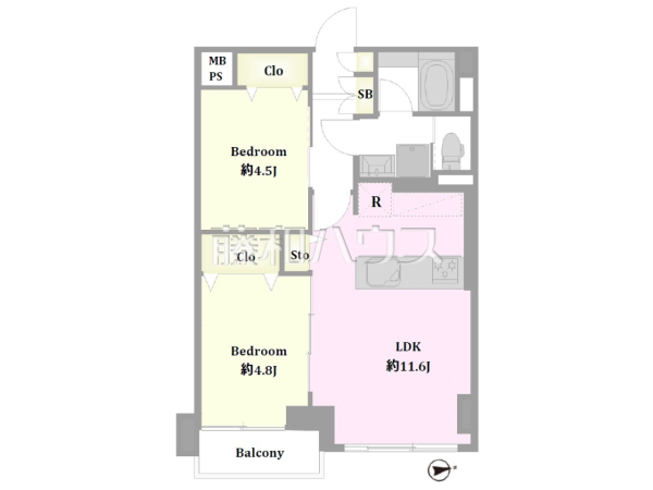 間取図　【調布東口ビルライオンズマンション調布駅前】