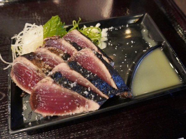 高知県で食べた鰹のたたき♪絶品でした、、