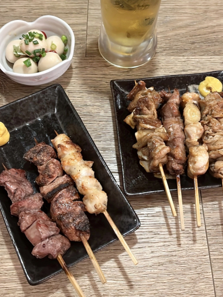 焼き鳥が大好きです！頑張ったときは焼き鳥とビール！アルバイトで焼き鳥を焼いていた時期もありました。