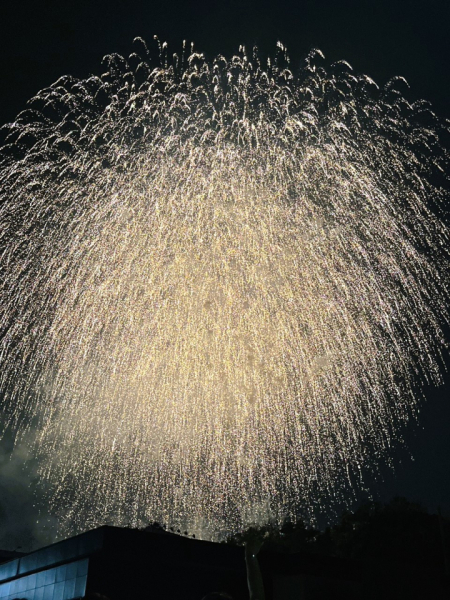 朝霞市のお祭りに行った時に撮影した花火の写真です。