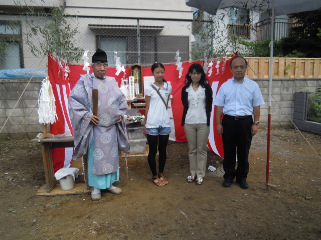 地鎮祭は慎みながら執り行われました!!