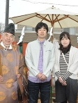 地鎮祭の時に。神主さんと。