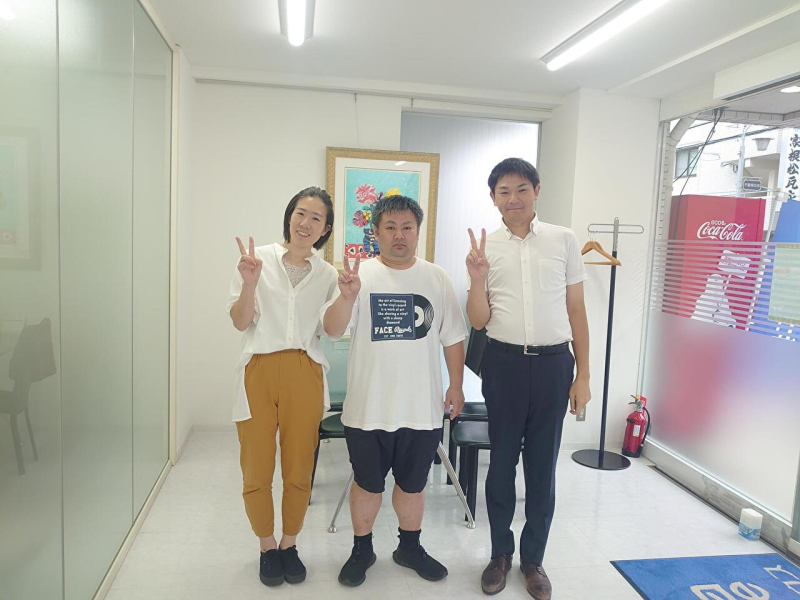 ピースサインで一枚