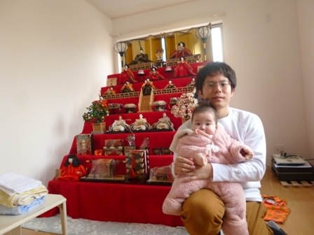 ☆奥様が受け継いだお雛様、次はお嬢ちゃんに。部屋が一つ埋まる立派なお雛様でした☆