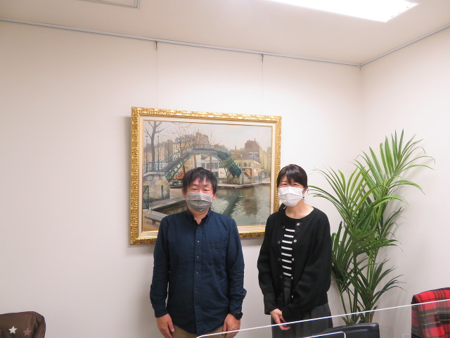 当店にてご夫婦で記念撮影